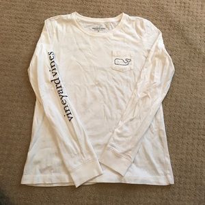 White long sleeve Vineyard Vines shirt